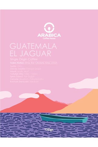 Arabica Coffee House Guatemala El Jaguar Öğütülmüş Kahve Taze Kavrulmuş Çekirdek V60 100 G