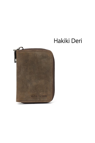 Gönderir Gönderi R Unisex Kahve Crazy Hakiki Deri Dikey Kartlık Ddux76006858