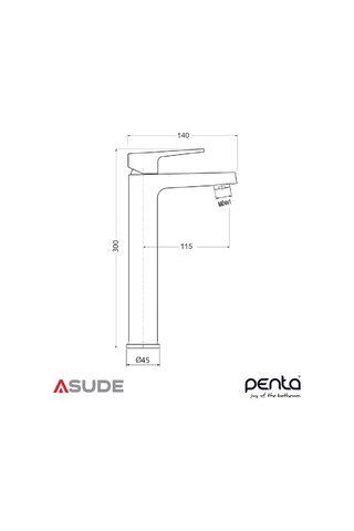 Penta P901hb Black Agena Yuksek C.lavabo Bataryası Siyah