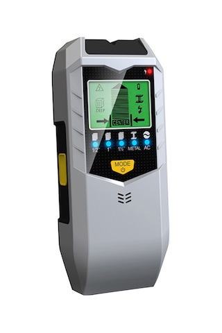 Aubyhe Gümüş Duvar Tarayıcı - Ahşap/metal/ac Tespiti, 5 Seviye Derinlik, Lcd Ekranlı, Taahhüt/iç Mimarlık İçin Pil Dahil Değil