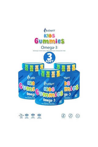 Atavit Kids Omega-3 60 Gummies 3 Adet