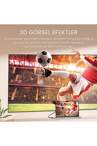 Dp To Hdmı Kablo 8k 60hz 4k 240hz Hdr 3d 48gbps Örgülü Displayport To Hdmı Kablo 2 Metre Diğer