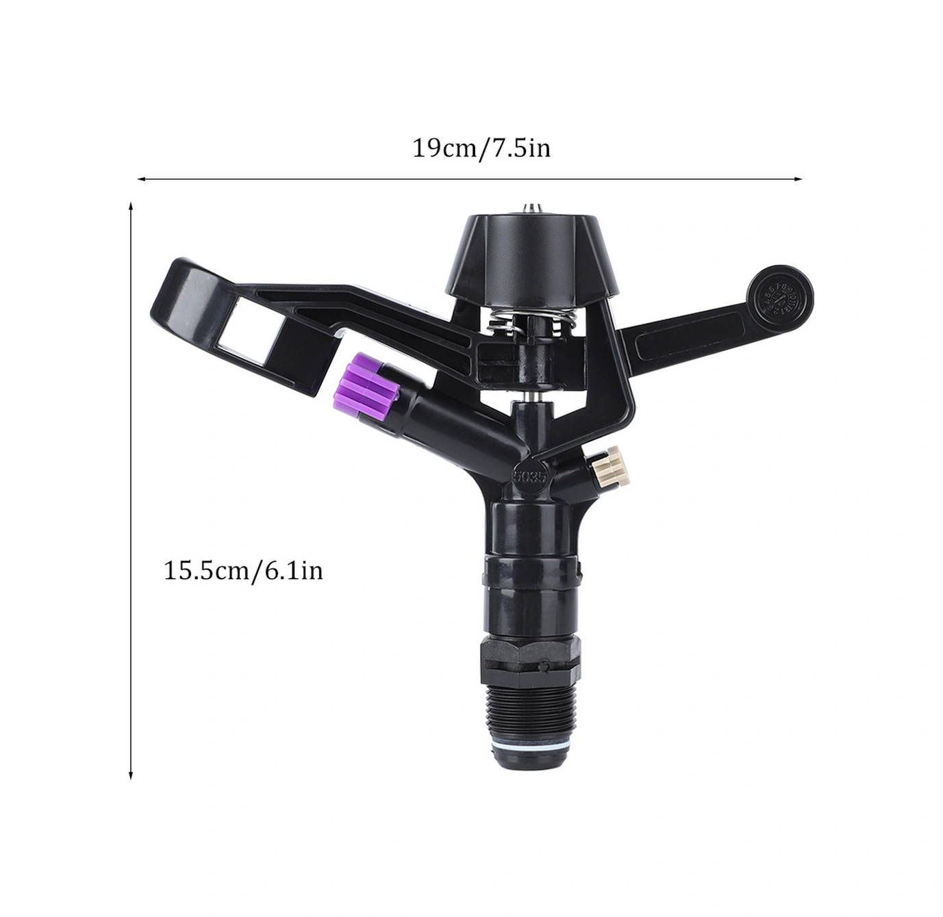 Hangfox Plastik 3/4" Çift Nozzle 360 Derece Ayarlanabilir Sulama Sprinklerı - Bahçe, Çim, Tarla İçin Su Tasarruflu Ve Dayanıklı