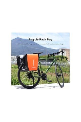 Willowhaven Gray 1 Adet Büyük 4.76gal Dayanıklı Bisiklet Arka Koltuk Çantası Reflektif Şeritli Çok Renk Seçeneği Haki