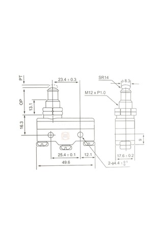 Lmz15-gq-b Kalın Uzun Pimli Limit Switch
