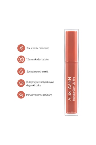 Kalıcı & Suya Dayanıklı Dudak Parlatıcı Tint - Delicate Glam Lip Tint 701 Nude Ginger