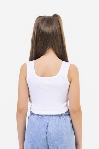 Dmb Kids Kız Çocuk Crop Tişört Dmb-0161 Beyaz