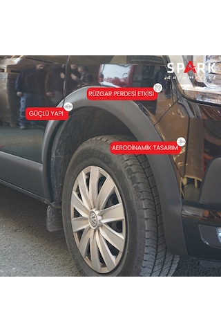 Volkswagen Transporter T6.1 2020-2022 Yıl Aralığı Uyumlu Uzun Şase Çift Sürgü Dodik Seti 11 Parça Siyah