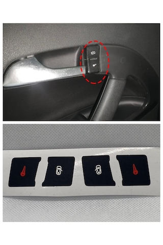 Audi A3 S3 8p Uyumlu Kapı Kilit Düğmesi Sticker Etiket Tamir Kiti 1 Adet