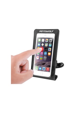 Motowolf Su Geçirmez Çantalı Dokunmatik Telefon Tutucu