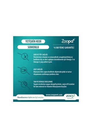 Zoey Somonlu Yetişkin Kedi Maması 15 Kg