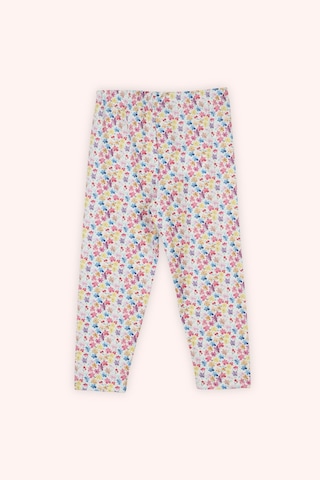 Panço - Kız Bebek Desenli Pembe Tayt 2511GB12011