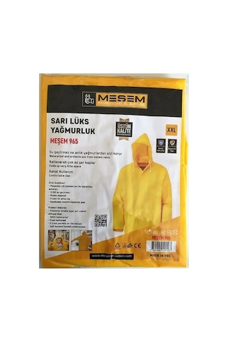 Meşem Lüks Yağmurluk - Beden Xl-xxl Sarı - Model Tyc13a7686a2b35900