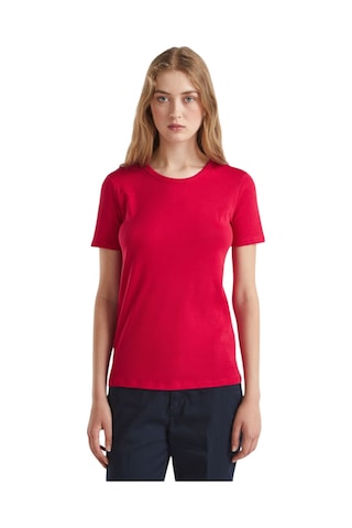 United Colors Of Benetton Basic Kısa Kollu Bisiklet Yaka T-shirt Fuşya