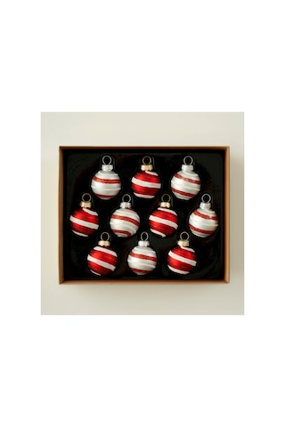 Bella Maison Christmas Mini Ball Dekoratif Süs Kırmızı 19x15x4 Cm