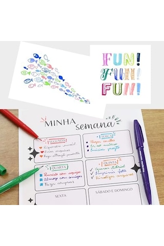 Ses15c-p2x Brush Sing Pen Fırça Uçlu Kalem - Pembe