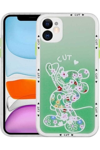 Apple Uyumlu iPhone 11 Kılıf Kamera Korumalı Desenli Sert Zore Hess Kapak NO7