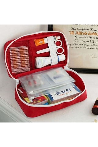 Tongxida Seyahat İlk Yardım Çantası Ev Acil Durum Kurtarma Kutusu Kırmızı