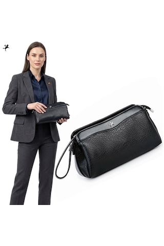 Nas Bag Nas Bags Orta Boy Çok Bölmeli Kadın Postacı Çantası - Şık El Ve Omuz Çantası siyah Nas Bag Nas Bags Orta Boy Çok Bölmeli Kadın Postacı Çantası - Şık El Ve Omuz Çantası siyah