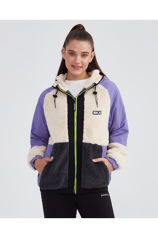 Skechers W Outdoor Fleece Full Zip Sherpa Kadın Off White Ceket S232311-102 Beyaz