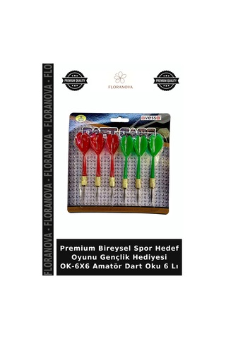Premium Bireysel Spor Hedef Oyunu Gençlik Hediyesi Ok-6x6 Amatör Dart Oku 6 Lı