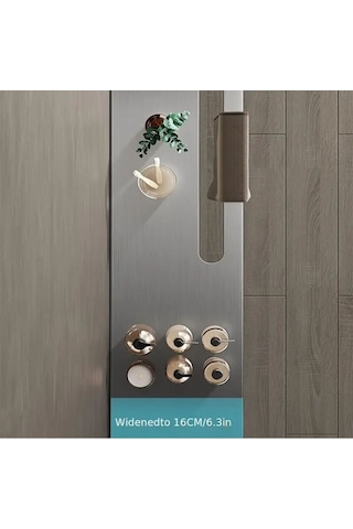Gkd Dekoratif Paslanmaz Çelik Raf, 50cm-30cm 2 Adet Modern Banyo Havlu Askısı Ve Depolama Ünitesi Gri