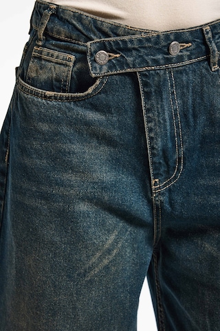 Itsbasic Kadın Koyu Tint Renk Mega Baggy Fit Bol Kesim Denim Jean Koyutint
