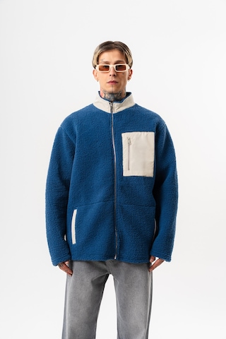 Respire Erkek Zip Oversize Teddy Ceket Lacivert