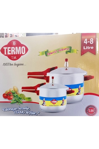 Termo 4 - 8 Litre 2li Düdüklü Tencere Alüminyum Pres Baskı %100