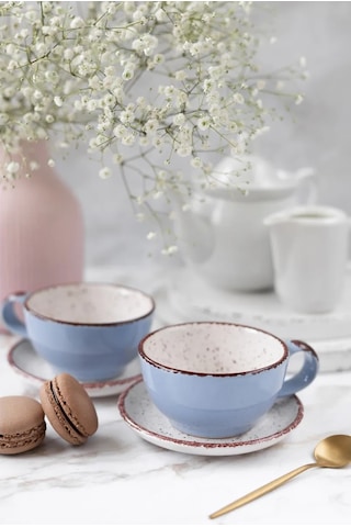 Milla Sweethome Çay Fincanları Seti, Çay Takımı 200ml 396681033 Açık Mavi