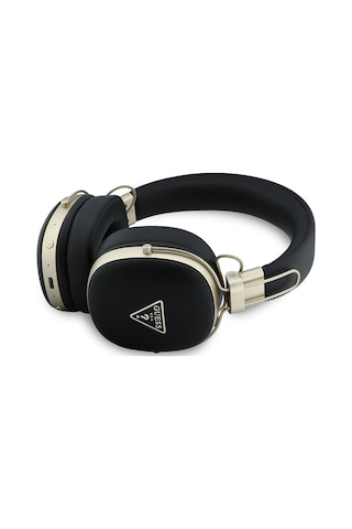 Guess Lisanslı Enc Teknolojili PU Üçgen Metal Logo Bluetooth 5.4 Kulak Üstü Kulaklık