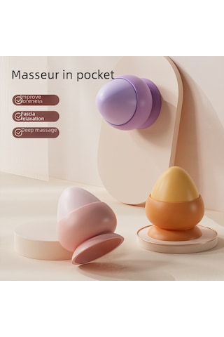 Geeksen Silikon Dikişli Masaj Topu, Süction Cup Dizaynlı, Ayak Altı-omuz-arka Bel Gerginliği Giderici, Fitness Ve Yoga İçin Dayanıklı, Turuncu Kutulu Set Diğer