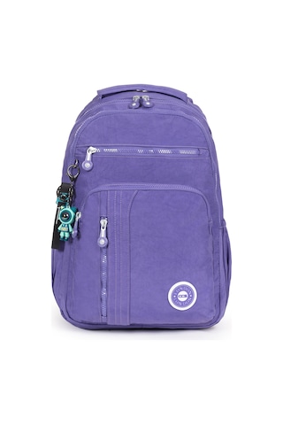 Modern Tarzda Su Geçirmez Krınkil Kumaş Okul Sırt Çantası Hafif, Konforlu Ve Fonksiyonel Tasarım - Mor Mor