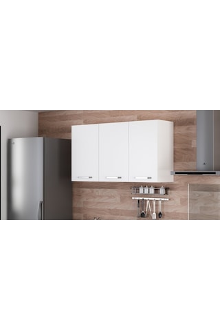 Minar 130 Cm Mutfak Dolabı Beyaz 130-B1-Üst Modül Beyaz