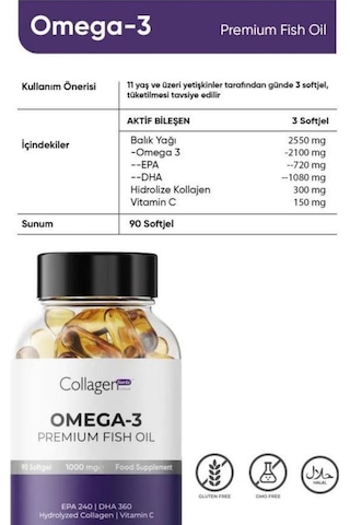 Collegen Forte Omega3 Premium Balık Yağı