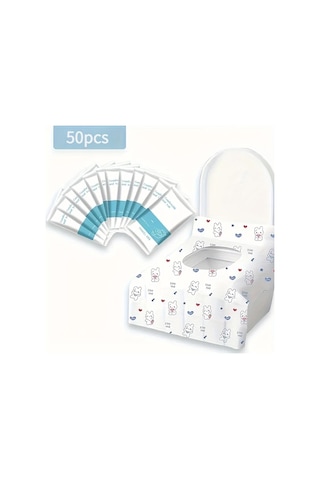 Willowhaven 50lu Yapışkanlı Portatif Klozet Kılıfı Sevimli Karakterli Banyo Aksesuarı Tekli Paket