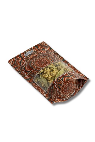 Kırmızı Hazır Desenli Doypack - 100 Adet 15x21