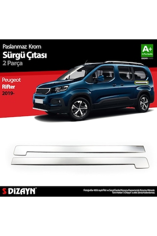 Peugeot Rifter Krom Sürgülü Kapı Çıtası 2019 Üzeri