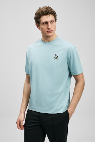 Lufian Mario Modern Grafik Erkek T-shirt 111020283 Mavi