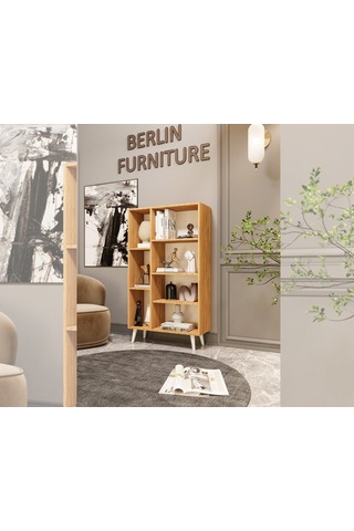 Merlin Mobilya Milano 2 Kapaklı 7 Bölmeli Kitaplık