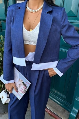 Audrey Crop Ceket Takım 10106 Laci Vert