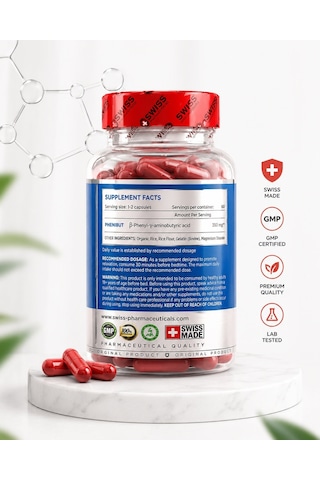 Swiss Phenibut Relaxation Sleep Stress And Anxeity 120 Caps
