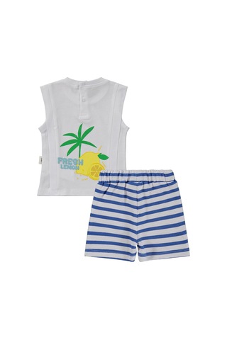 Civil Baby Fresh Lemon Baskılı 6-18 Ay Takım - Mavi Saks Mavi