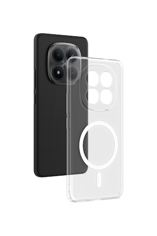 Vendas Xiaomi Redmi Note 15 Pro Kamera Korumalı M-safe Şarj Özellikli Şeffaf Zore London Sert Pc Kapak Şeffaf