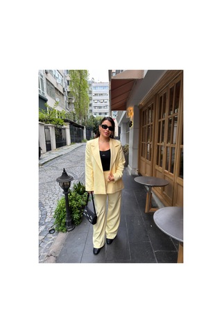Gigi Wardrobe Limoncello Blazer Takım Sarı Sarı