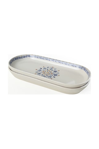 Keramika Sapphire Noyan Kayık Tabak 26 Cm 2 Adet 22745 Çok Renkli
