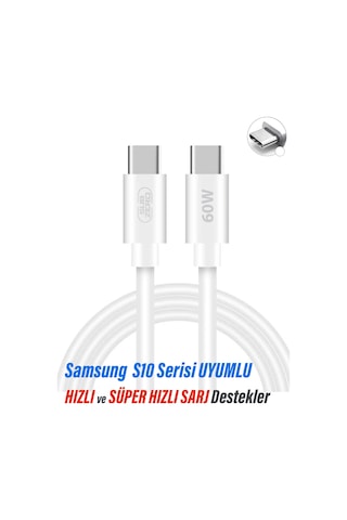 Samsung S10 5g S10 Plus Uyumlu Şarj Kablosu Hızlı Type-c Kablo