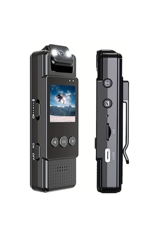 Dashanshop Dv Camera L12 1200mah 1080p Full Hd Giyilebilir Aksiyon Kamerası Uzun Ömürlü Pil Usb Çift Şarj Gece Görüşü