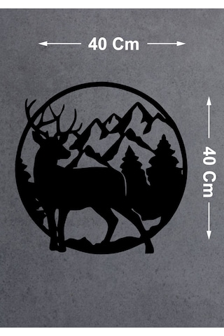 Avcı Geyik Ve Dağ Sticker - 4x4 Off Road Adventure Hunter Sticker - Araba Oto Karavan Cam Motosiklet Sticker - 02169 40x40 Cm
