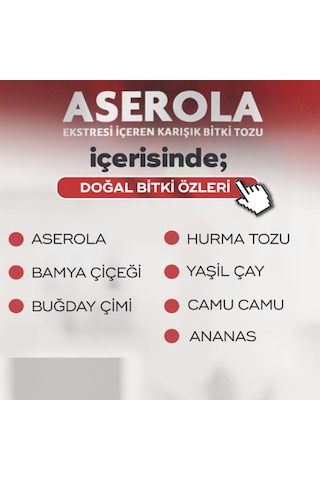 Narcissa Aserola Ekstresi İçeren Karışık Bitki Tozu 200 Gr